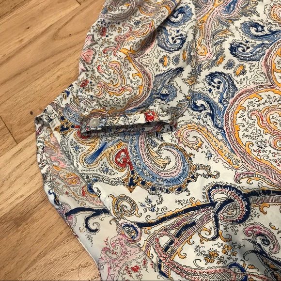 Va Vite Tie-Front Long Sleeve Paisley Print Blouse - Picture 4 of 10